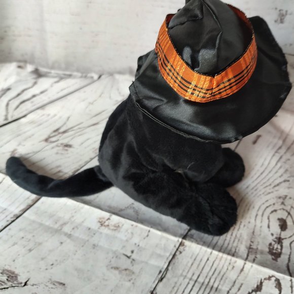 Ty Merlin Black Cat Witch Hat Plush Ty Lux Plush Soft Toy 2005 - Picture 4 of 8
